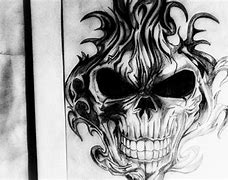 Image result for Flaming Skull Designs