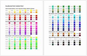 Image result for Hex Color Chart PDF