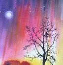 Image result for Night Sky Landscape Painting