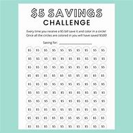 Image result for 5 10 15 Dollars Challenge Free Printable