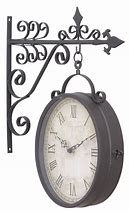 Image result for 16 Inch Face Wrought Iron Double Sided Clock