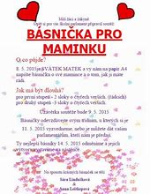 Image result for Básničky Pro Maminku