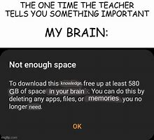 Image result for Brain Storage Meme