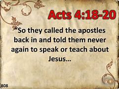 Image result for Acts 4 18-20