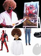 Image result for Deadpool Dressed as Bob Ross