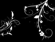 Image result for Black and White Flower Wallpaper Anime