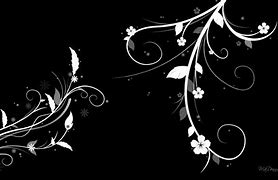 Image result for Black and White Floral Art Wallpaper