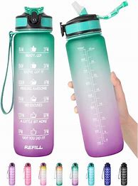 Image result for Water Bottle with Time Marker