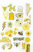 Image result for Aesthetic Yellow Print Out Stickers