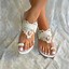 Image result for White Strappy Bridal Sandals
