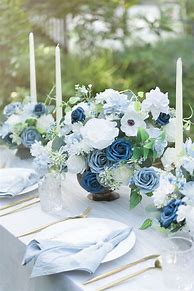 Image result for Blue Wedding Flowers Centerpieces