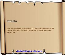 Image result for afrenta
