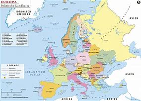 Image result for Europe Map in German