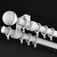 Image result for White Double Curtain Rod