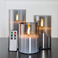 Image result for LED Flameless Candles Real Skull Candle with Remote Battery Flicking