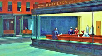Image result for Nighthawks Painting Print