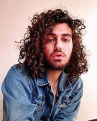 Image result for Mid Long Curly Hair Men
