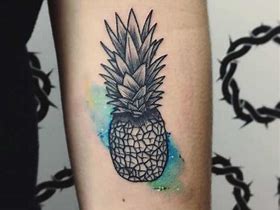 Image result for Pineapple Tattoo Small