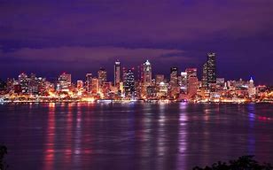 Image result for Downtown Seattle Night Wallpaper