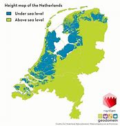 Image result for Netherlands below Sea Level Map