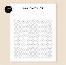 Image result for Free Printable 100 Day Challenge Chart