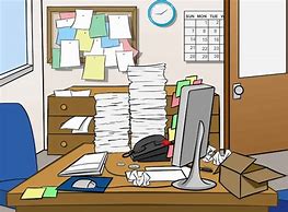 Image result for messy office desks cartoons