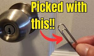 Image result for How to Pick a Lock with Paper Clips