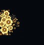 Image result for Black Background with Gold Flowers