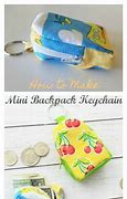 Image result for Mini Backpack Keychain Sewing Pattern