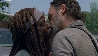 Image result for Rick and Michonne Kiss