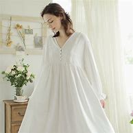 Image result for Women's White Cotton Nightgowns