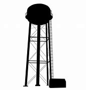 Image result for Water Tower Clip Art Black and White