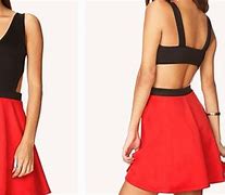 Image result for Forever 21 Red and Black Slip Dress