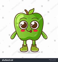 Image result for Green Apple Cartoon Cute