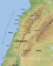 Image result for Lebanon On Map of Middle East