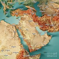 Image result for Topographic Map of Middle East