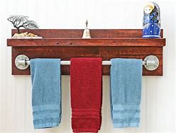 Image result for Rustic Wood Bathroom Towel Racks