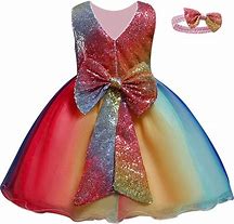 Image result for Little Girl Rainbow Dress