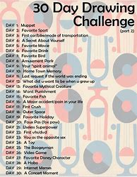 Image result for Drawing Challange 30-Day