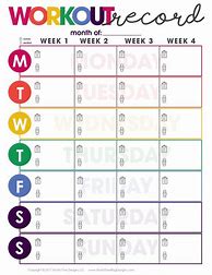 Image result for Weekly Fitness Tracker Printable Free