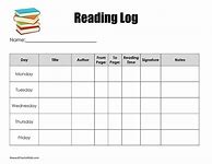 Image result for Weekly Reading Log Printable