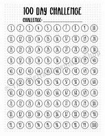 Image result for 100 Day Challenge Worksheet Free