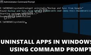 Image result for Uninstall in Command Prompt