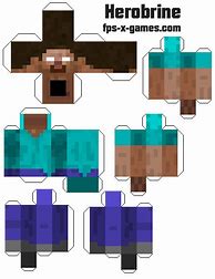 Image result for Herobrine Papercraft