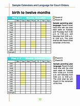 Image result for Printable Custody Schedule