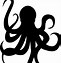 Image result for Octopus Silhouette Black and White