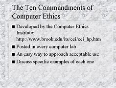 Image result for Ten Commandments of Computer Ethics