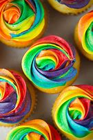 Image result for Pastel Rainbow Cupcakes