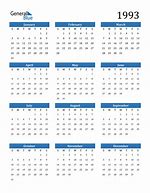 Image result for Calendar Blanks 1993
