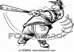 Image result for Fight with Baseball Bat Cartoon